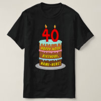 aniversário de 40 anos — Bolo e Velas Diversas, co
