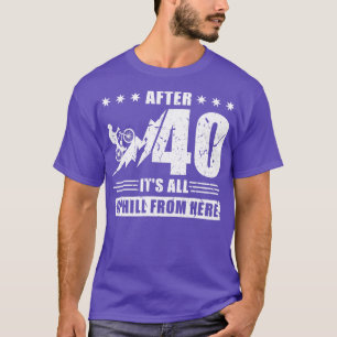 Camiseta aniversário de 40 anos ciclista dizendo ciclismo d