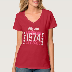 Camiseta Aniversário de 40 anos clássico americano 1A de