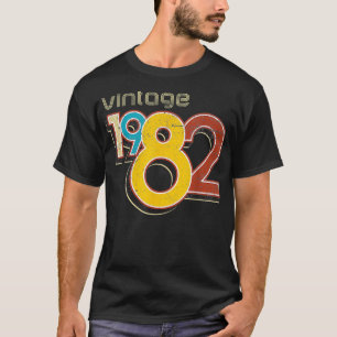 Camiseta Aniversário de 40 anos de 1982 Retro Vintage Anive