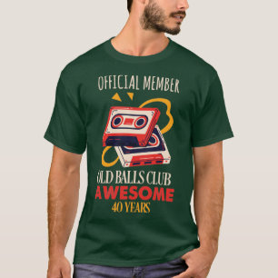 Camiseta aniversário de 40 anos de 40 anos de idade, clube 