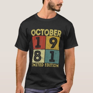 Camiseta aniversário de 40 anos de decoração outubro de