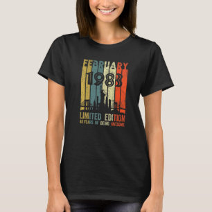 Camiseta aniversário de 40 anos de fevereiro de 1983