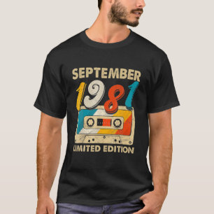 Camiseta Aniversário de 40 anos de fita cassete de setembro