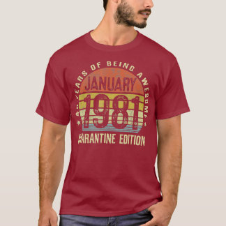 Camiseta aniversário de 40 anos de Janeiro de 1940, com 40 