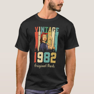Camiseta Aniversário de 40 anos De Vintage Feita Em 1982 Mu