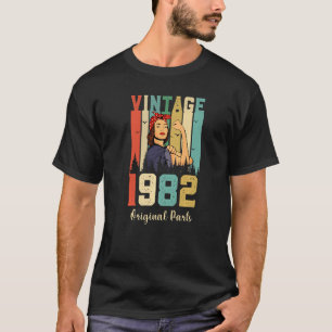 Camiseta Aniversário de 40 anos De Vintage Feita Em 1982 Mu