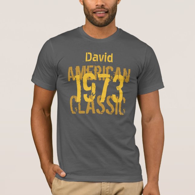 Camiseta aniversário de 40 anos Gift 1973 American Classic  (Frente)