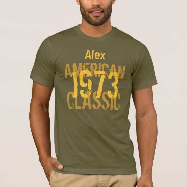 Camiseta aniversário de 40 anos Gift 1973 American Classic  (Frente)