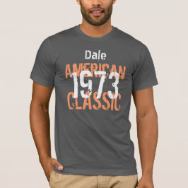 Camiseta aniversário de 40 anos Gift 1973 American Classic