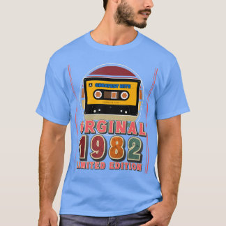Camiseta aniversário de 40 anos Gift 1982 Hits Cassete de M