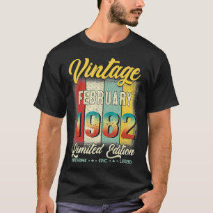 Camiseta aniversário de 40 anos Gift Men Vintage fevereiro 