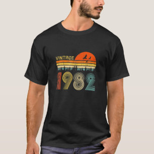 Camiseta aniversário de 40 anos Gift Vintage 1982 Retro Bda