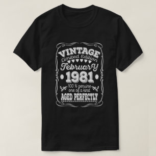 Camiseta aniversário de 40 anos Gift Vintage fevereiro de 