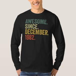Camiseta aniversário de 40 anos Incrível Desde Dezembro De
