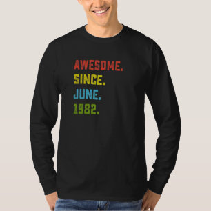 Camiseta aniversário de 40 anos Incrível Desde Junho De 198