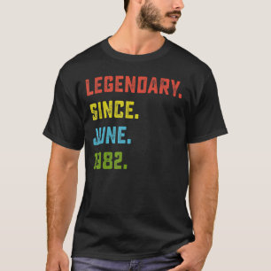 Camiseta aniversário de 40 anos Legendário Desde Junho De 1