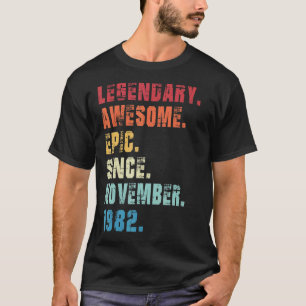 Camiseta aniversário de 40 anos Legendário Epic Incrível De
