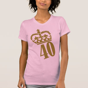 Camiseta Aniversário de 40 anos - número - quarenta