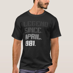 Camiseta aniversário de 40 anos Oferece Legenda De 40 Anos