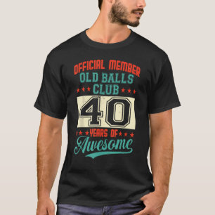 Camiseta aniversário de 40 anos Old Balls Club 40 Anos de F