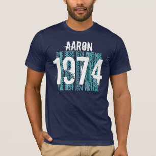 Camiseta aniversário de 40 anos ou qualquer MARINHO de Vin