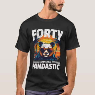 Camiseta aniversário de 40 anos Panda 40 Anos