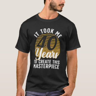 Camiseta aniversário de 40 anos para Homens, Turnina, 40 An