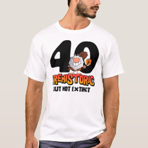 Camiseta Aniversário de 40 anos pré-histórico
