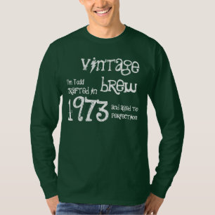 Camiseta aniversário de 40 anos Presente 1973 Vintage Brew