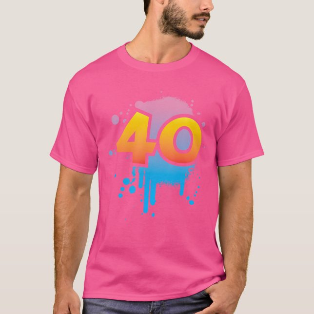 Camiseta aniversário de 40 anos Presente Homens Mulheres Le (Frente)
