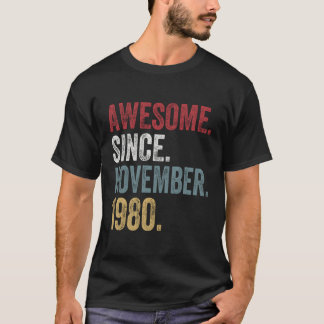 Camiseta aniversário de 40 anos S Desde Novembro De 1980, 4