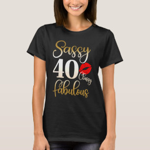 Camiseta Aniversário de 40 anos Sassy Clássicas Fabulosas 4