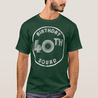 Camiseta aniversário de 40 anos Squad Vintage Look