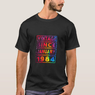 Camiseta aniversário de 40 anos Tie Dye Decorage Vintage De