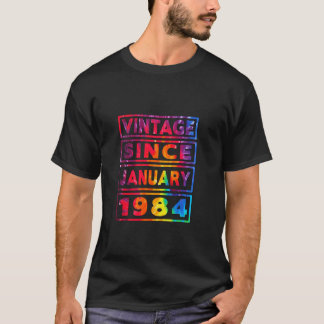 Camiseta aniversário de 40 anos Tie Dye Decorage Vintage De