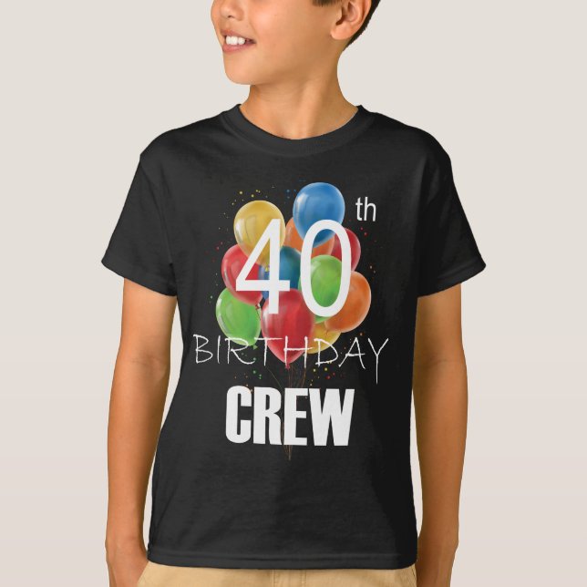 Camiseta aniversário de 40 anos Tripulação 40 Festa do Grup (Frente)