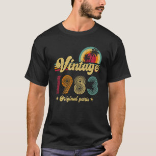 Camiseta aniversário de 40 anos Vintage 1983 Original Parts