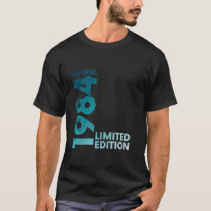Camiseta aniversário de 40 anos Vintage 1984 Abril 40 Anos