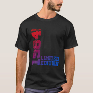 Camiseta aniversário de 40 anos Vintage 1984 Fevereiro 40 A
