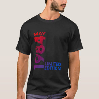 Camiseta aniversário de 40 anos Vintage 1984 Maio 40 Anos H