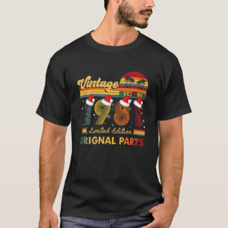 Camiseta aniversário de 40 anos Vintage, dezembro de 1981 E