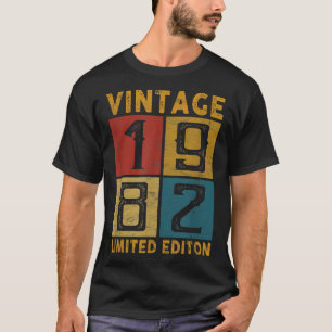 Camiseta aniversário de 40 anos Vintage Nascer 1982 em 1982