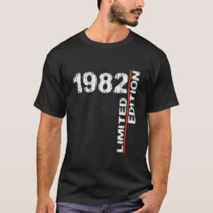 Camiseta aniversário de 40 anos Woman Vintage 1982 Aniversá
