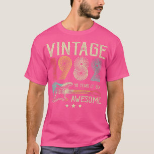 Camiseta aniversário de 40 anos Womens Mens Vintage Incríve
