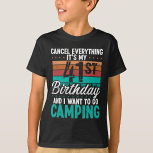 Camiseta Aniversário de 41 Anos de Acampamento para Homens