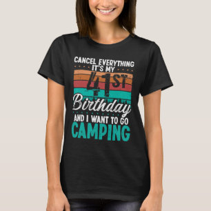 Camiseta Aniversário de 41 Anos de Acampamento para Homens