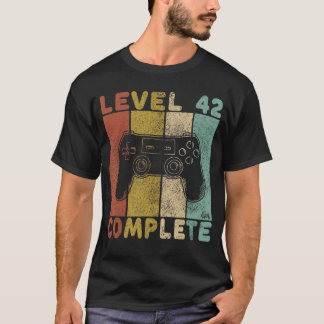 Camiseta Aniversário de 42 anos do homem jogos nível 42 com