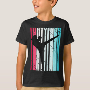 Camiseta Aniversário de 44 anos retrô para mulheres kickbox
