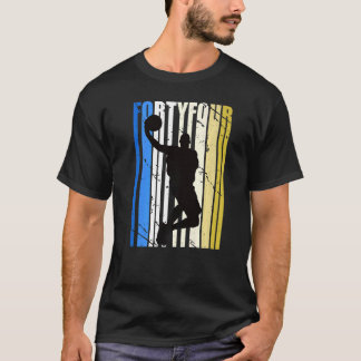 Camiseta Aniversário De 44 De Basquete Mens Mens Para Fãs E